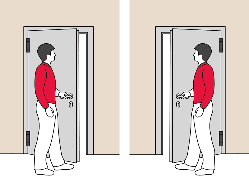 Бік відчинення дверей