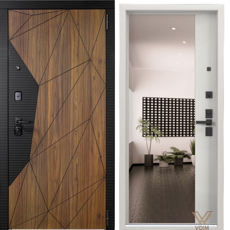 Вхідні броньовані двері з дзеркалом