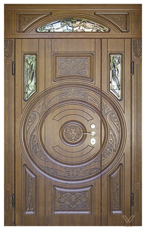 Двері вхідні, двополі з фрамугою