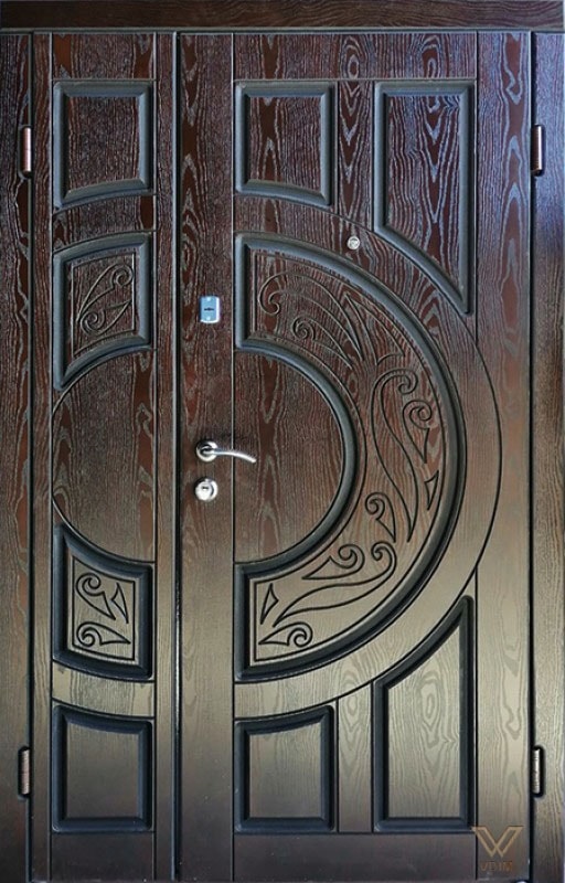 Вхідні двері з полімерними накладками, двополі