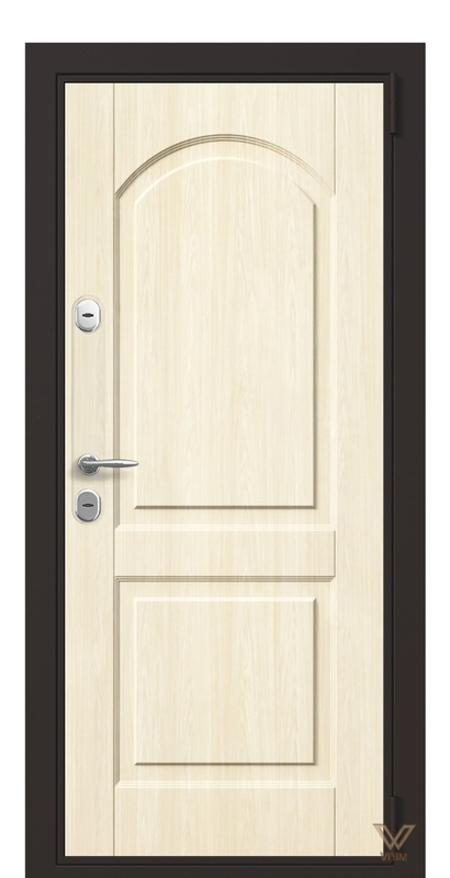 Двері вхідні в квартиру, бук вибілений