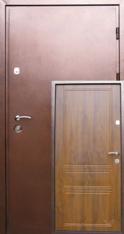 Метал-МДФ Осінь  (Терморозрив на рамі), Мідний антік / Дуб бронзовий (ПВХ-02), 860x2050