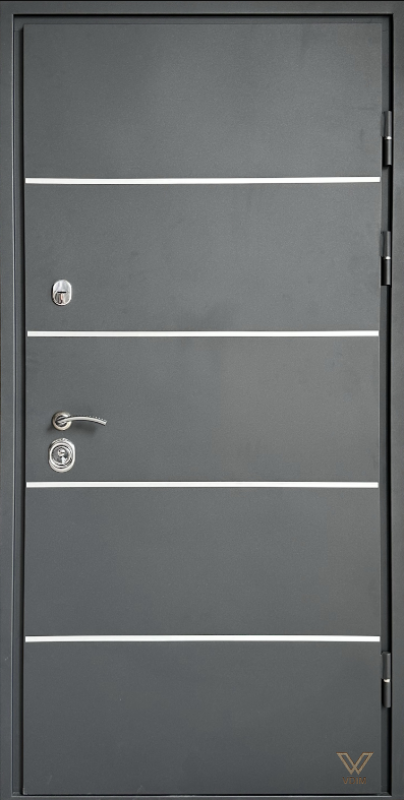 Стріт грей вулиця  (метал-МДФ), Графіт структура/ графіт матовий, 860x2050