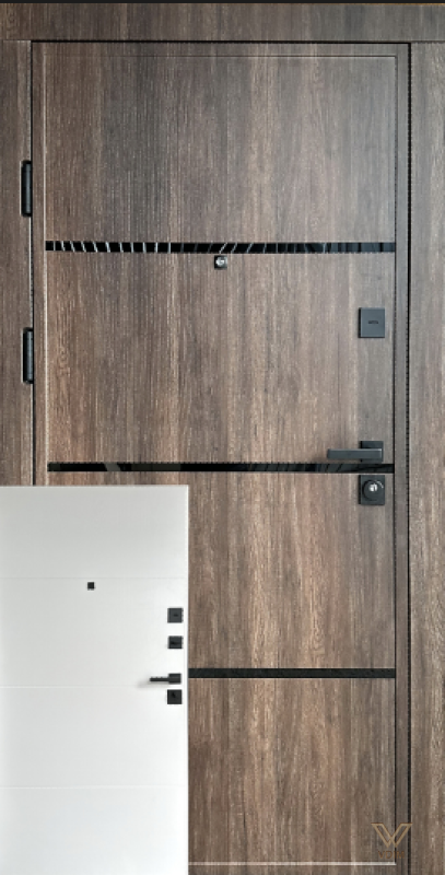 Смоук  квартира, Дуб табак /біле дерево, 860x2050