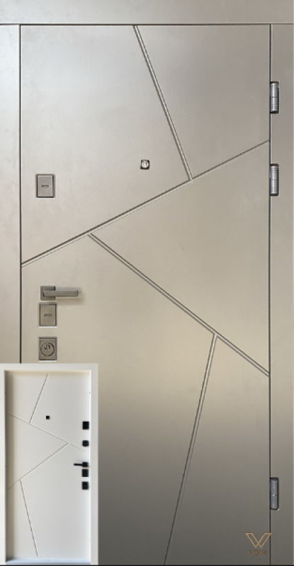 Стиль Квартира, Кварцит /Білий супермат, 860x2040