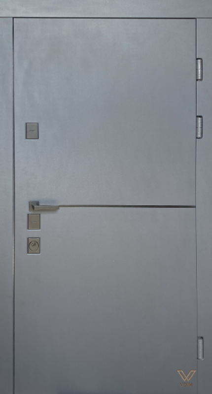 Смарт вулиця, Антрацит Вуличний + алюмінієвий молдинг  (з обох сторін), 860x2040